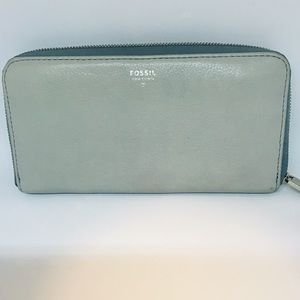 Grey Fossil wallet